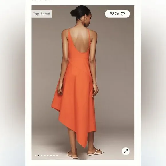 Yukiko Noritake x Anthropologie Asymmetric Floral Midi Dress